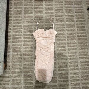 superdown Blush Pink Ruched Mini Dress